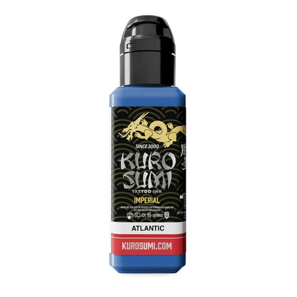 boccetta inchiostro tatuaggio professionale kuro sumi imperial colore atlantic blue blu oceano boccetta 44ml conforme reach