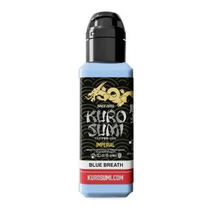 boccetta inchiostro tatuaggio professionale kuro sumi imperial colore blue breath blu ghiaccio boccetta 44ml conforme reach