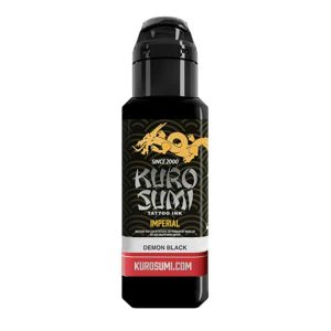 boccetta inchiostro tatuaggio professionale kuro sumi imperial colore demon black nero estremo boccetta 44ml conforme reach