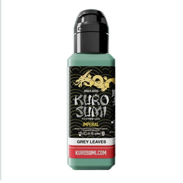 boccetta inchiostro tatuaggio professionale kuro sumi imperial colore grey leaves grigio foglie boccetta 44ml conforme reach