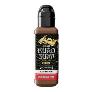 boccetta inchiostro tatuaggio professionale kuro sumi imperial colore kin brown marrone dorato boccetta 44ml conforme reach