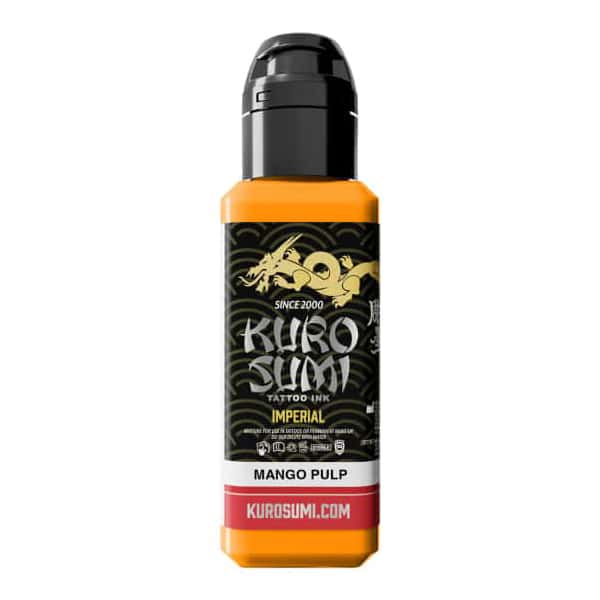 boccetta inchiostro tatuaggio professionale kuro sumi imperial colore mango pulp arancio dorato boccetta 44ml conforme reach
