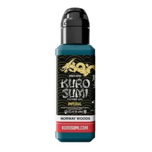 boccetta inchiostro tatuaggio professionale kuro sumi imperial colore norway-woods verde scuro foresta boccetta 44ml conforme reach