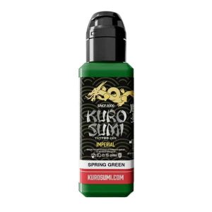 boccetta inchiostro tatuaggio professionale kuro sumi imperial colore spring green verde chiaro boccetta 44ml conforme reach