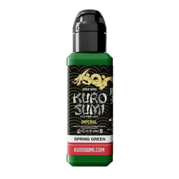 boccetta inchiostro tatuaggio professionale kuro sumi imperial colore spring green verde chiaro boccetta 44ml conforme reach