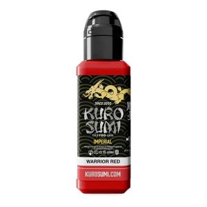 Flacone inchiostro rosso tattoo Kuro Sumi Imperial Warrior Red linea REACH.