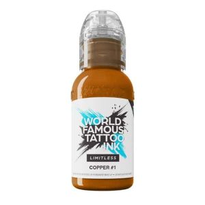 Flacone inchiostro rame tattoo World Famous Limitless Copper 1 linea REACH 2023.