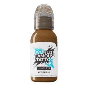 Flacone inchiostro rame tattoo World Famous Limitless Copper 2 linea REACH 2023.