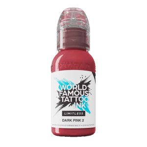 Flacone inchiostro rosa scuro tattoo World Famous Limitless Dark Pink 2 linea REACH 2023.