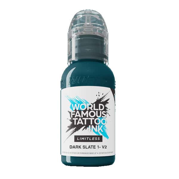 boccetta inchiostro grigio ardesia tattoo world famous limitless colore dark slate 1 v2 conforme reach 30ml