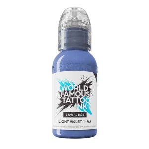 boccetta inchiostro violetto chiaro tattoo world famous limitless colore light violet 1 v2 conforme reach 30ml