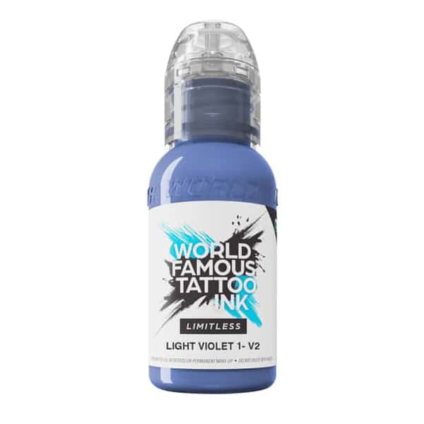 boccetta inchiostro violetto chiaro tattoo world famous limitless colore light violet 1 v2 conforme reach 30ml