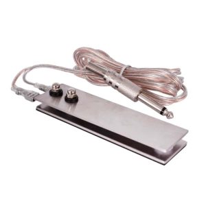 pedale tatuaggi professionale in acciaio inossidabile con cavo e connettore jack 6.3mm antiscivolo