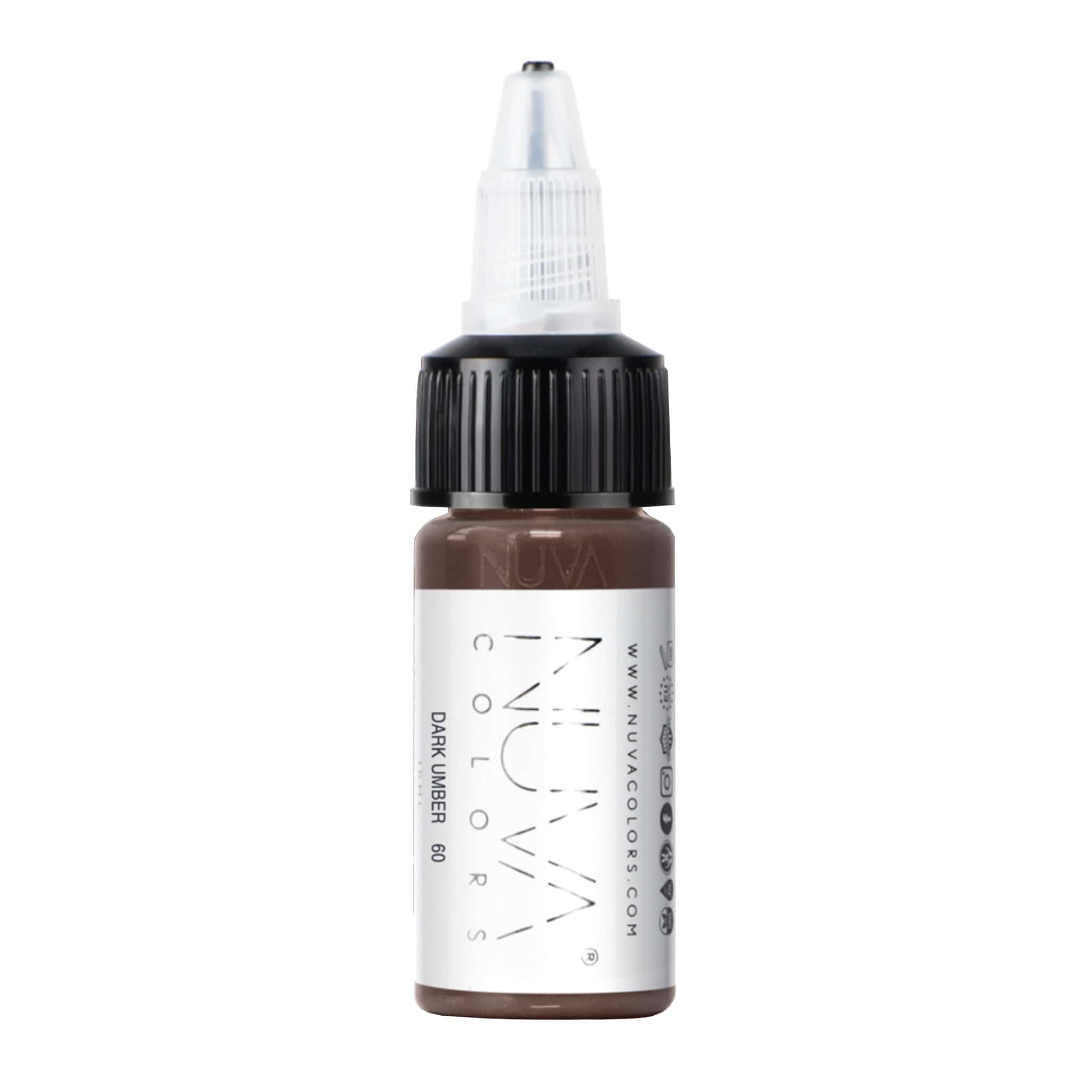 Pigmenti per PMU Nuva Colors Dark Umber 60 flacone 15ml certificato REACH