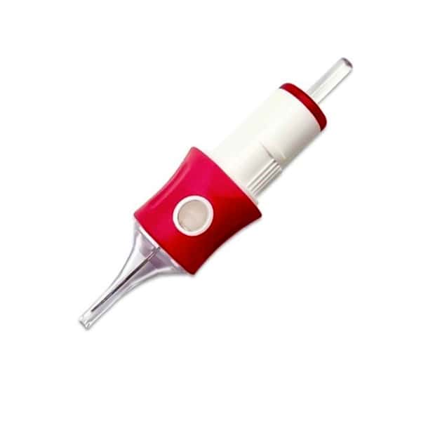 cartucce aghi tatuaggio professionali con membrana di sicurezza e beccuccio trasparente confezione blister sterile